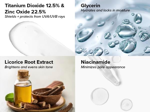 Niacinamide infused mineral sunscreen powder for blurring pores and shine