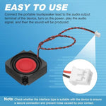 PATIKIL 2 Watt 8 Ohm micro speaker demonstrating the non-paper diaphragm structure for distortion-free sound.