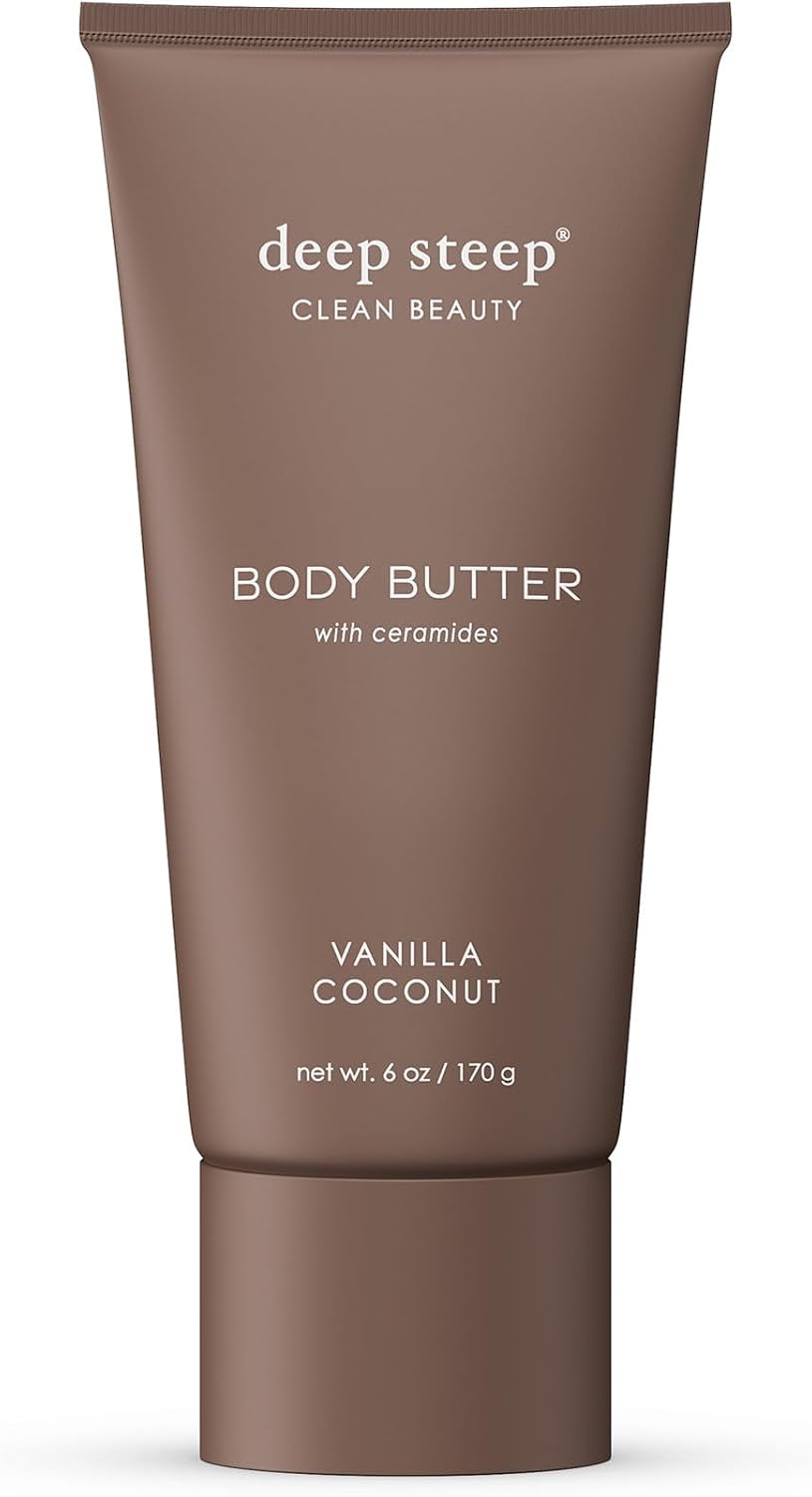 Deep Steep body butter front view in Vanilla Coconut 6 Ounces