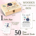 Deanhot baby shower keepsake box with planet cards