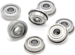 Miniature deep groove pulley wheel bearing outer ring flange detail