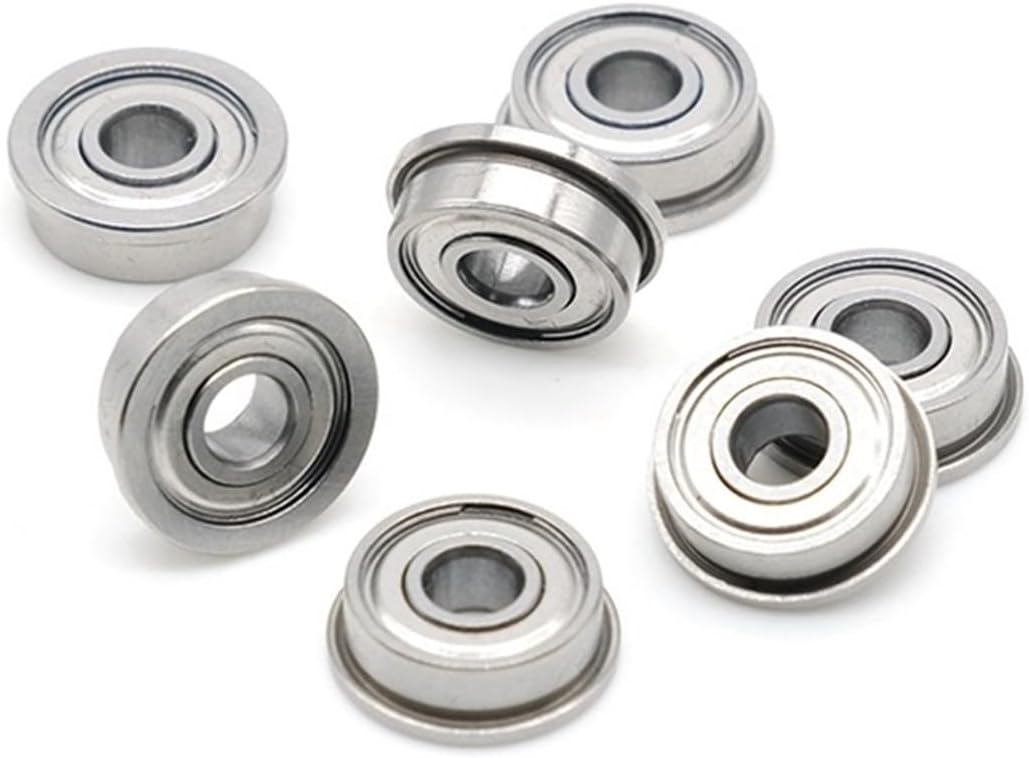 Miniature deep groove pulley wheel bearing outer ring flange detail