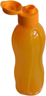 Tupperware flip top water bottle yellow 750ml front view durable plastic container