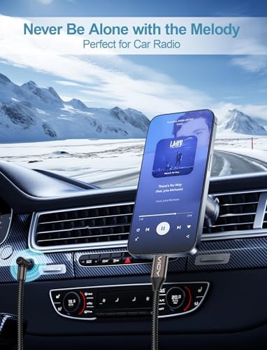 VIOY USB-C audio cable connected to smartphone