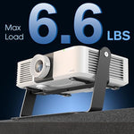 Projector mount installed on a desk setup