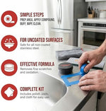 Close up of Yadool polishing paste and abrasive pads