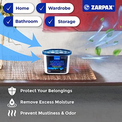 Zarpax moisture trap placed inside a bedroom wardrobe for humidity control.