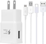WGHWQ adaptive fast charger with micro USB and type C cables front view