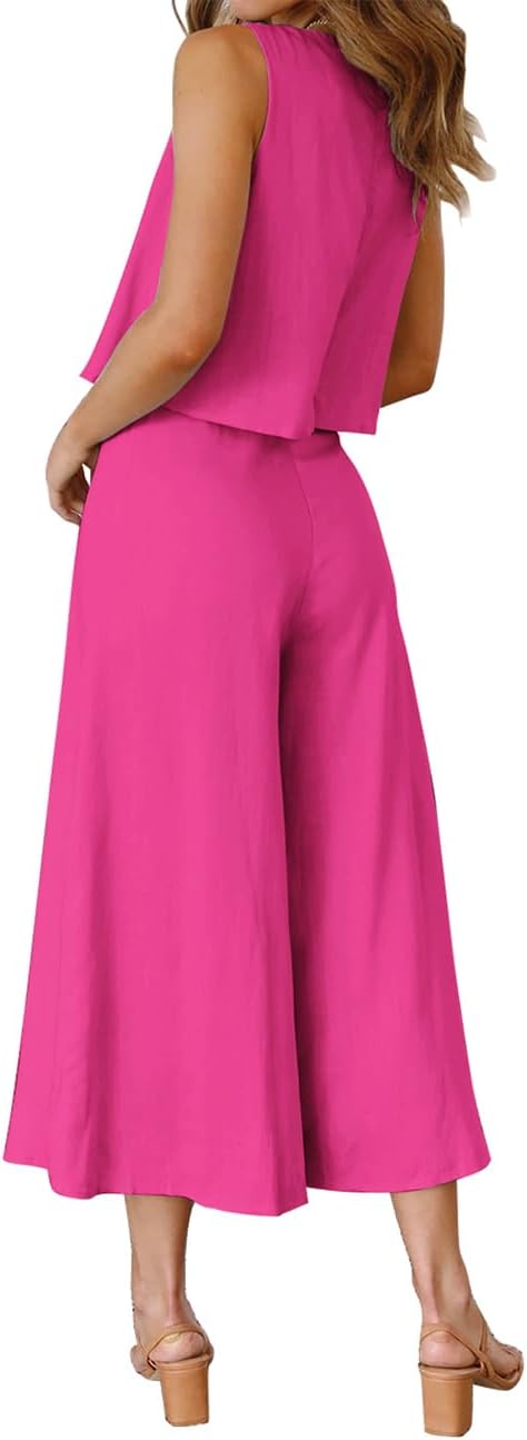 ROYLAMP flowy matching set cropped wide leg trousers lifestyle view