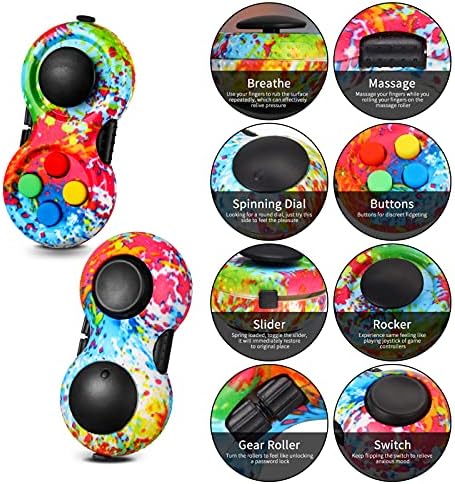 Close up view highlighting the eight different sensory functions including the joystick and roller gears