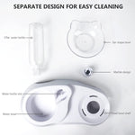 MILIFUN dual pet feeding station showcasing the detachable components separated for easy washing