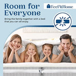Demonstration of FeelAtHome strap securing twin mattresses