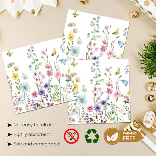 40 piece wildflower theme tableware for baby shower decoration