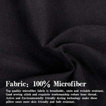 Close up view of the durable four inch tailored hem on the NTBAY black top sheet