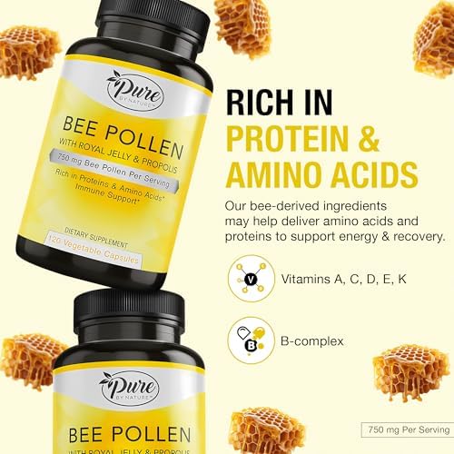 Pure By Nature vegetarian capsules with propolis and royal jelly nutritional facts