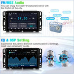 Detailed view of 8-inch high-definition touchscreen interface
