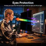 Protescreen 16 by 9 monitor protector matte side anti glare comparison view
