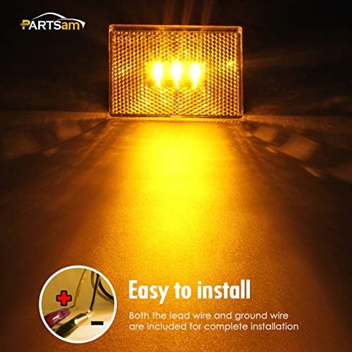 Side view displaying the weather resistant molded plastic housing of the Partsam trailer light