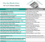 Color coded clipper guide combs set for Wahl clippers