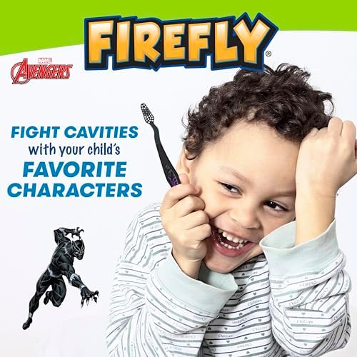 Marvel Avengers themed children's soft bristled toothbrushes for travel