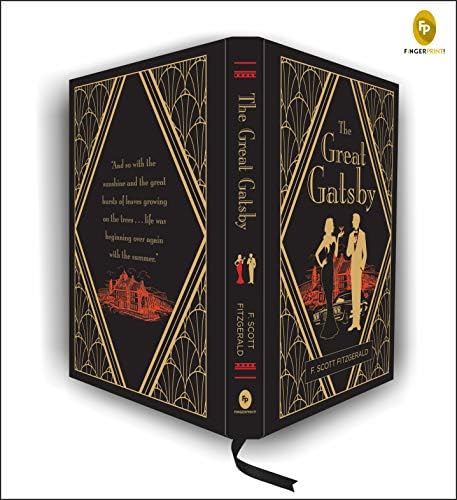 Fingerprint Publishing The Great Gatsby hardcover book displayed on a shelf