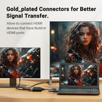 Close up of the gold plated connectors on the Aargo Tech HDMI adapter