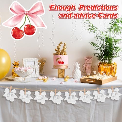 Double sided RattanView prediction cards for baby showers