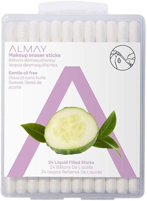 Almay Eye Makeup Remover Sticks with Aloe, Oil Free, Hypoallergenic-Fragrance Free, Dermatologist & Ophthalmologist Tested, 24 Count (Pack of 1) - Image 1