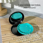 Premium magnetic orthodontic box showcasing the removable food grade silicone lining texture