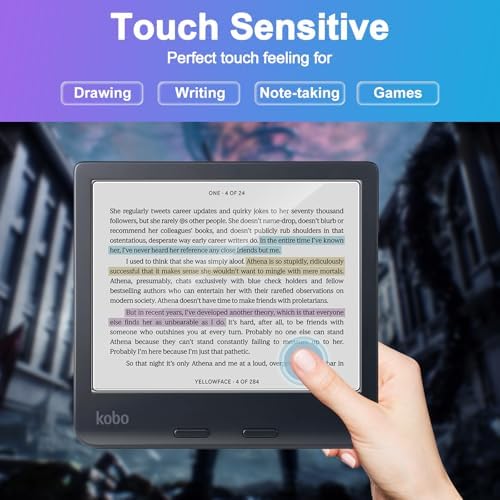 Detailed view of matte texture on Kobo Libra Colour screen