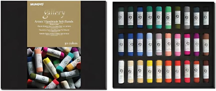 Mungyo Gallery handmade soft pastels set of 30 front view professional art supplies