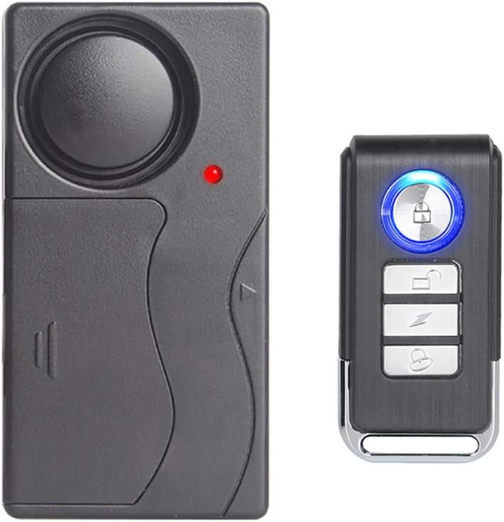 Mengshen wireless vibration alarm front view with remote control