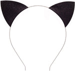 Merroyal glitter cat ears headband front view costume accessory