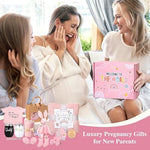 Suhctuptx premium parenting gift box overhead shot showcasing all ten pieces beautifully arranged