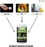 Water-activated enzyme powder for dog urine and poop smell elimination