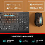 Trueque wireless desktop setup demonstrating the low profile whisper quiet key switches