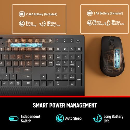 Trueque wireless desktop setup demonstrating the low profile whisper quiet key switches