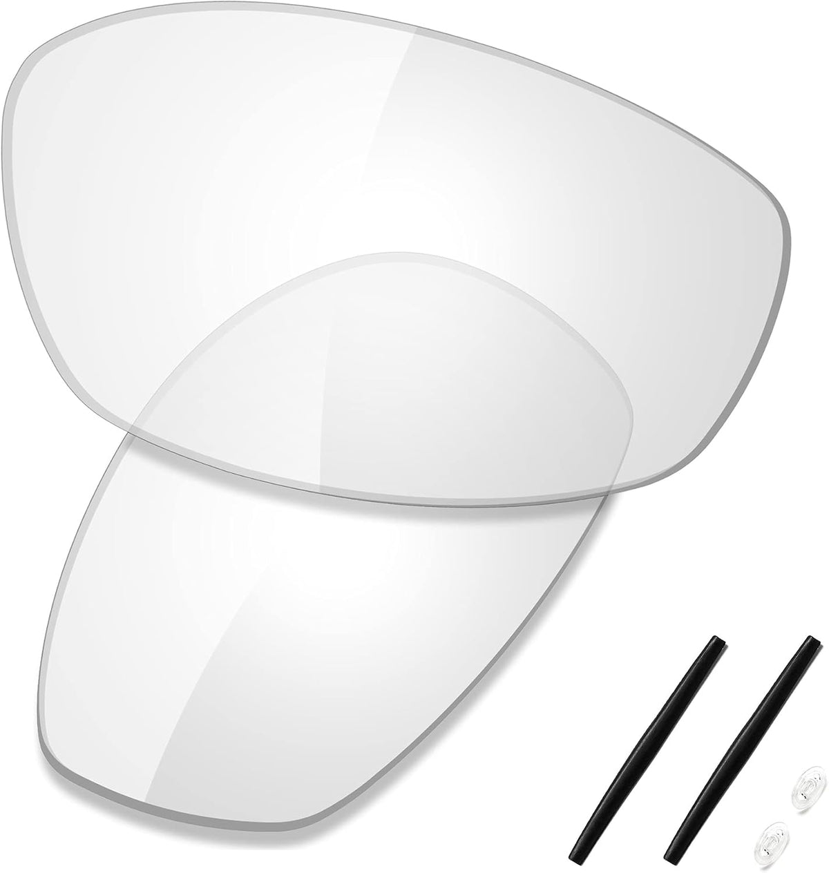 Saucer replacement lenses and rubber kits for Oakley Whisker front view