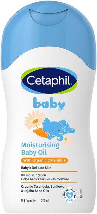 Cetaphil baby moisturising oil front view bottle packaging