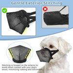 LuckyPaw soft mesh dog muzzle interior stitching detail