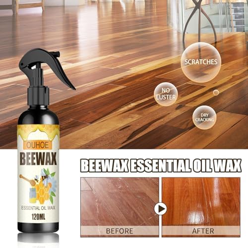 Two bottles of Biaoyun wood polish spray for furniture maintenance