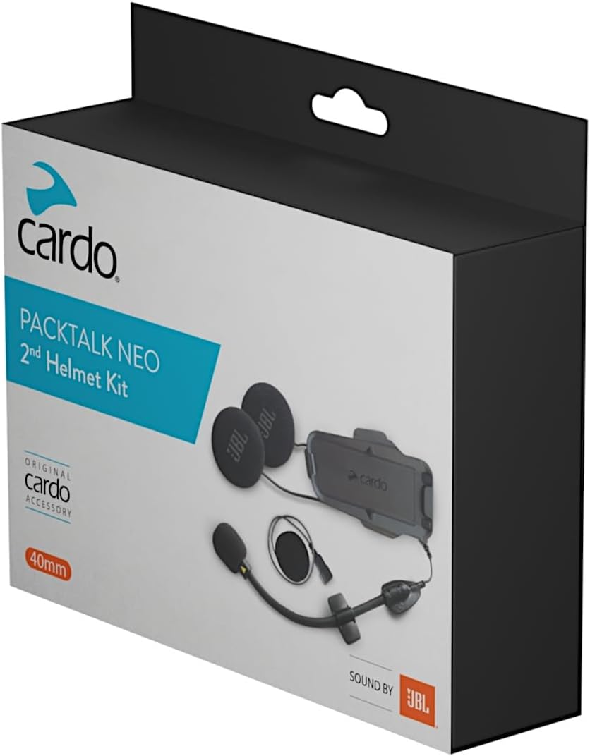 Cardo Packtalk Neo JBL Second Helmet Kit front view of audio accessories
