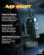 Mob Armor magnetic radio car mount base displaying the powerful rare earth magnet setup.