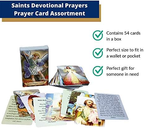 Pack of 54 Assorted Holy Cards with Catholic Saints and Prayers - Image 4