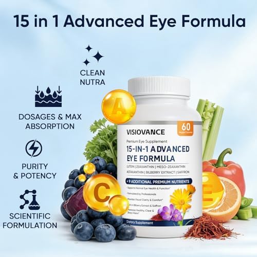 Back label with usage instructions for VisioVance 15 in 1 formula