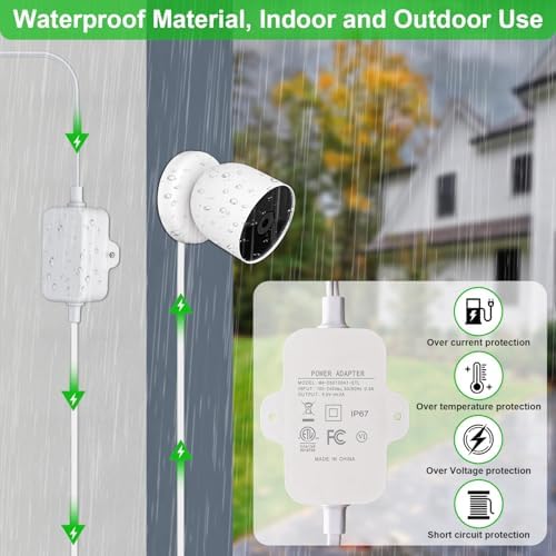 Full length view of the fifty foot UYODM power cable with included installation clips