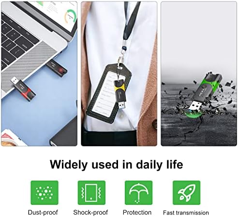 KEXIN portable thumb drive close up highlighting the integrated LED activity indicator light.