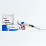 Magic Wand Original plug in personal massager front view showing the signature white head and handle.