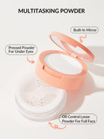 SHEGLAM under eye setting powder translucent shade top compartment view.