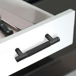 Gutuwellea black knurled pulls angle perspective